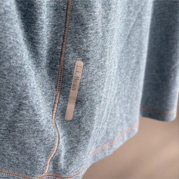 L.L. Bean Men's Quick-Dry Trail Tee Short Sleeve L Blue Camping Hiking Outdoor - Picture 4 of 7